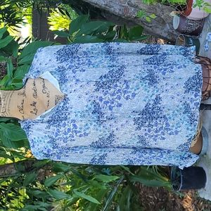 Rebecca Taylor silk floral print sz 4 pullover blouse. EUC